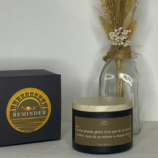 Bougie parfumée "La plus grande gloire n’est pas de ne jamais tomber, mais de se relever à chaque chute"