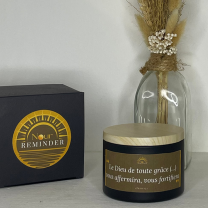 Bougie parfumée "Le Dieu de toute grâce (…) vous affermira, vous fortifiera "