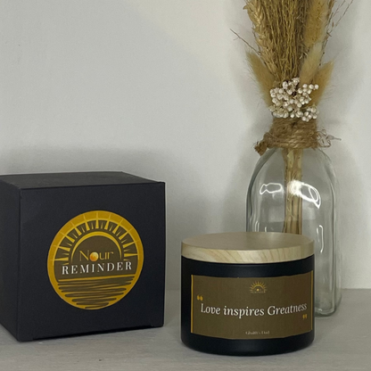 Bougie parfumée "Love inspires Greatness"