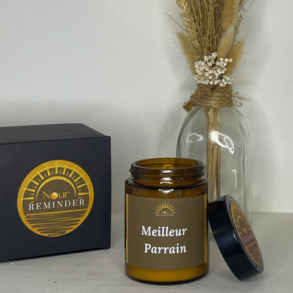 Bougie parfumée "Meilleur  Parrain"