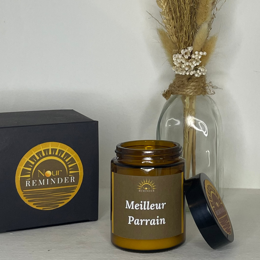 Bougie parfumée "Meilleur  Parrain"