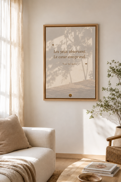 Affiche "Et là où l'amour n'existe pas, la raison, elle aussi, est absente" — Fiodor Dostoïevski