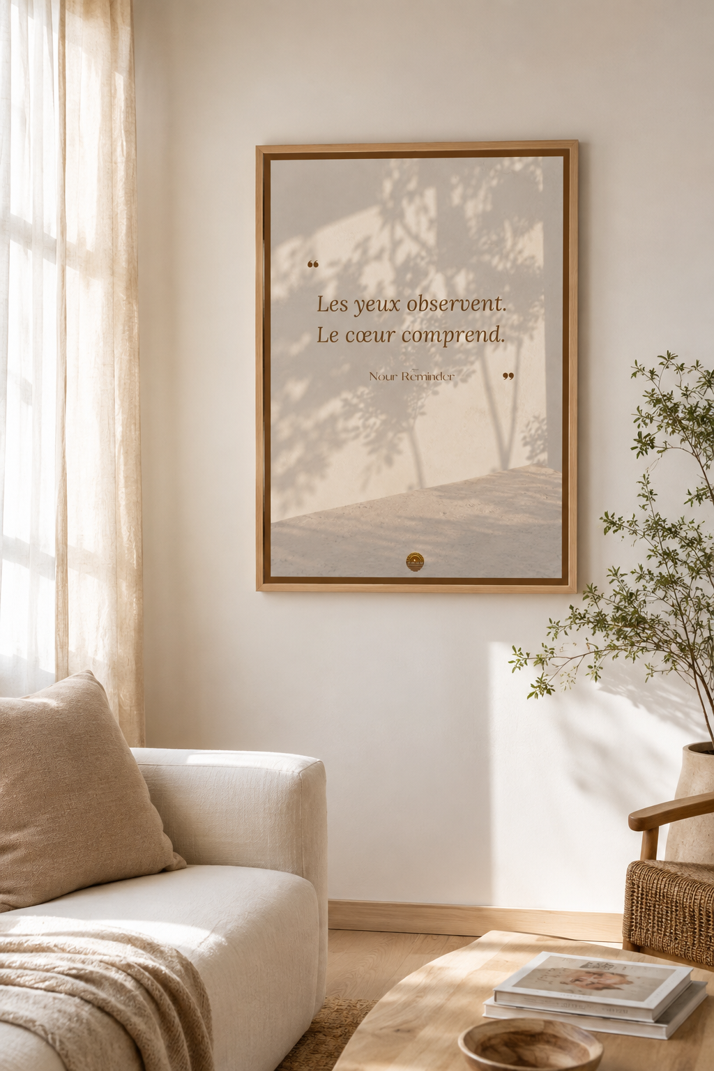 Affiche encadrée A3 — "Et là où l'amour n'existe pas, la raison, elle aussi, est absente" — Fiodor Dostoïevski