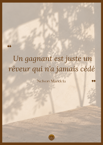 Affiche "Un gagnant est juste un rêveur qui n'a jamais cédé"