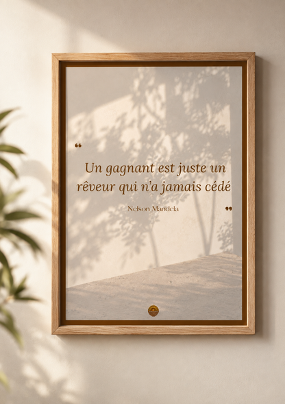 Affiche "En faisant scintiller notre lumière, nous offrons aux autres la possibilité d'en faire autant"