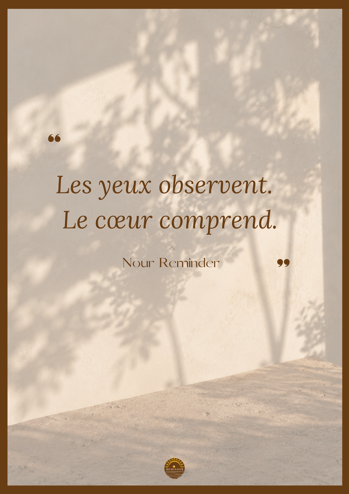 Affiche "Les yeux observent, le cœur comprend"
