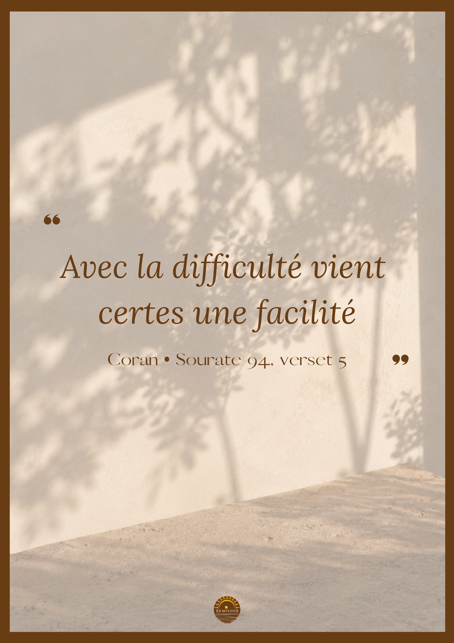 Affiche "Avec la difficulté vient certes une facilité"