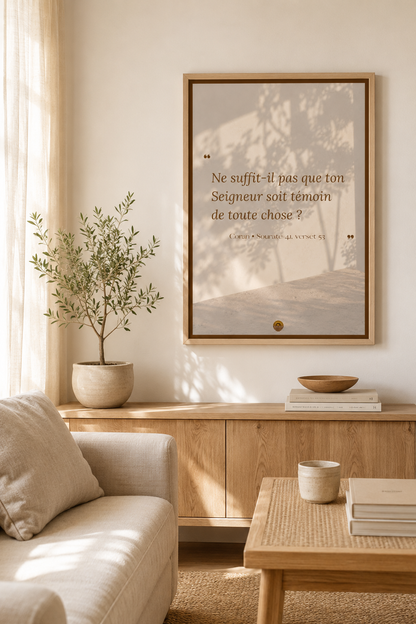 Affiche "Ne suffit-il pas que ton Seigneur soit témoin de toute chose"