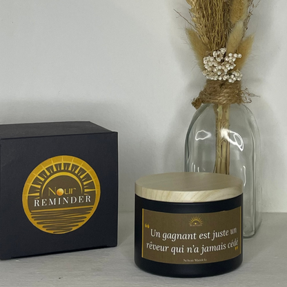 Bougie parfumée "Un gagnant est juste un rêveur qui n’a jamais cédé"